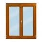 Preview: IV68 Holzfenster 2 flügelig Dreh Kipp Stulp Breite 1260mm x wählbare Höhe in weiß lackiert