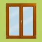 Preview: IV68 Holzfenster 2 flügelig Dreh Kipp Stulp Breite 1385mm x wählbare Höhe in weiß lackiert