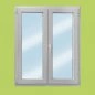 Preview: Zweiflügeliges VEKA Kunststofffenster in weiß, Breite 1100mm x wählbare Höhe), Dreh Kipp und Dreh Stulp Beschlag