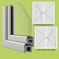 Preview: Zweiflügelige VEKA Terrassentür Breite 1100mm x wählbare Höhe,Dreh Kipp und Dreh Stulp Beschlag, Farbe weiß