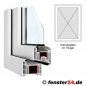 Preview: FeboBasic Breite 800mm x wählbare Höhe in weiß, festverglast im Flügel Kunststofffenster