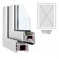 Preview: FeboBasic Breite 800mm x wählbare Höhe in weiß, festverglast im Flügel Kunststofffenster
