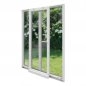 Preview: Parallel-Schiebe-Kipp Tür weiß, Breite 2900mm x auswählbare Höhe, 2fach Verglasung, Kunststoff