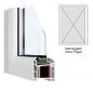 Preview: Kunststofffenster FeboBasic Breite 900mm x wählbare Höhe in weiß, feststehend ohne Flügel