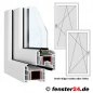 Preview: FeboBasic Terrassentür, Breite 1000 mm x wählbare Höhe, Dreh Kipp Funktion, Kunststoff Terrassentür in weiß
