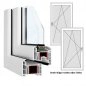 Preview: FeboBasic Terrassentür, Breite 1000 mm x wählbare Höhe, Dreh Kipp Funktion, Kunststoff Terrassentür in weiß