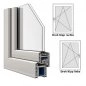 Mobile Preview: Veka Fenster in weiß, Breite 600 mm x wählbare Höhe, Dreh Kipp Funktion, Veka Kunststofffenster