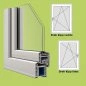 Mobile Preview: Veka Fenster in weiß, Breite 600 mm x wählbare Höhe, Dreh Kipp Funktion, Veka Kunststofffenster