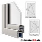 Preview: Veka Fenster in weiß, Breite 900 mm x wählbare Höhe, Dreh Kipp Funktion, Veka Kunststofffenster