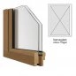 Preview: Holzfenster IV68, Breite 885mm x wählbare Höhe, festehend ohne Flügel, weiß lackiert