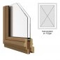 Preview: Holzfenster IV68, Breite 885mm x wählbare Höhe, festehend im Flügel, weiß lackiert