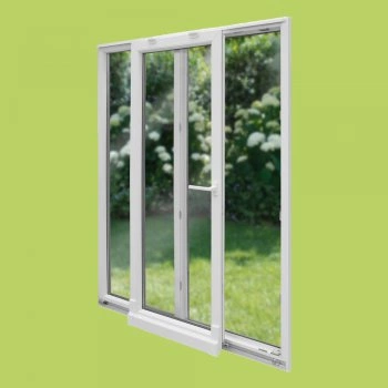 Parallel-Schiebe-Kipp Tür weiß, Breite 1900mm x auswählbare Höhe, 2fach Verglasung, Kunststoff