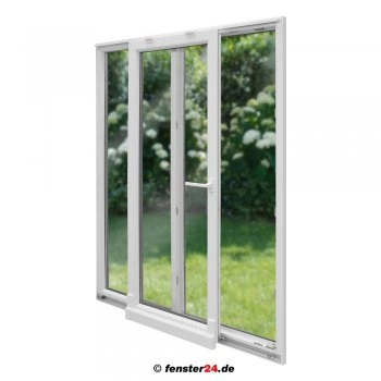 Parallel-Schiebe-Kipp Tür weiß, Breite 2300mm x auswählbare Höhe, 2fach Verglasung, Kunststoff