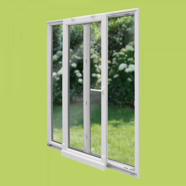 Parallel-Schiebe-Kipp Tür weiß, Breite 2500mm x auswählbare Höhe, 2fach Verglasung, Kunststoff